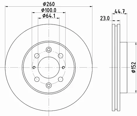 HELLA PAGID TARCZA HAMULCOWA 8DD 355 110-321 