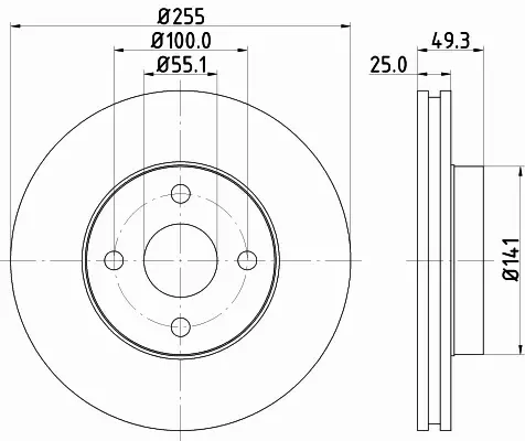 HELLA PAGID TARCZA HAMULCOWA 8DD 355 118-621 