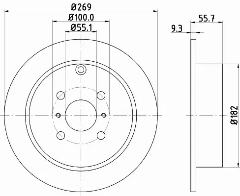 HELLA TARCZA HAMULCOWA 8DD 355 110-491 