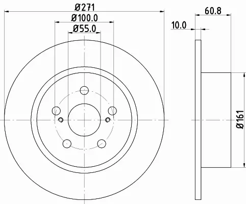 HELLA PAGID TARCZA HAMULCOWA 8DD 355 110-551 