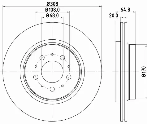 HELLA TARCZA HAMULCOWA 8DD 355 110-611 