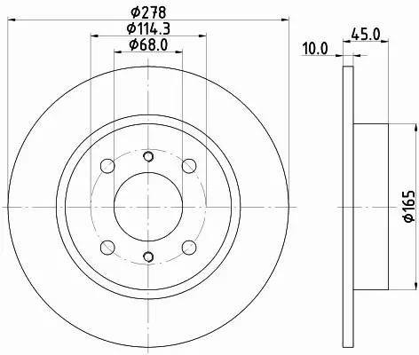 HELLA TARCZA HAMULCOWA 8DD 355 110-661 