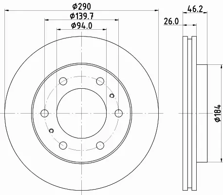 HELLA TARCZA HAMULCOWA 8DD 355 118-631 