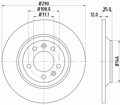 HELLA TARCZA HAMULCOWA 8DD 355 110-801 