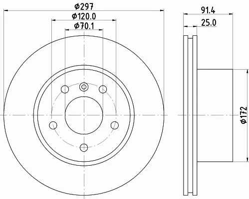 HELLA TARCZA HAMULCOWA 8DD 355 110-811 