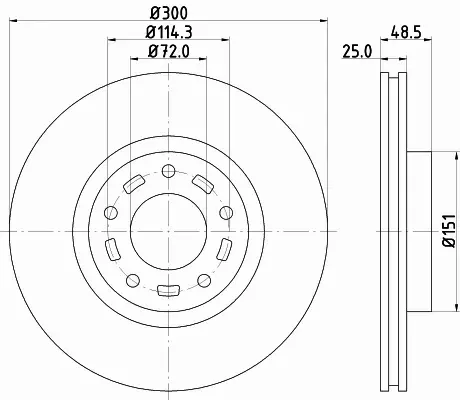 HELLA TARCZA HAMULCOWA 8DD 355 128-241 