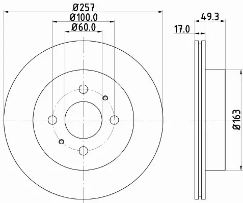 HELLA PAGID TARCZA HAMULCOWA 8DD 355 110-971 