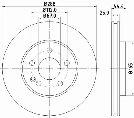 HELLA PAGID TARCZA HAMULCOWA 8DD 355 128-281 