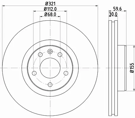 HELLA TARCZA HAMULCOWA 8DD 355 111-141 