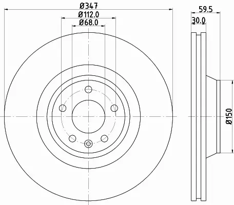 HELLA PAGID TARCZA HAMULCOWA 8DD 355 111-161 