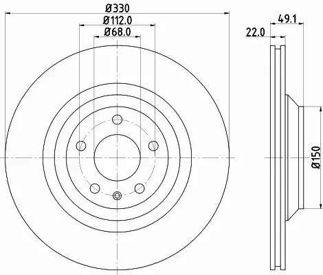 HELLA PAGID TARCZA HAMULCOWA 8DD 355 111-201 