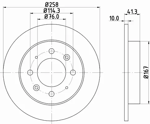 HELLA TARCZA HAMULCOWA 8DD 355 111-451 