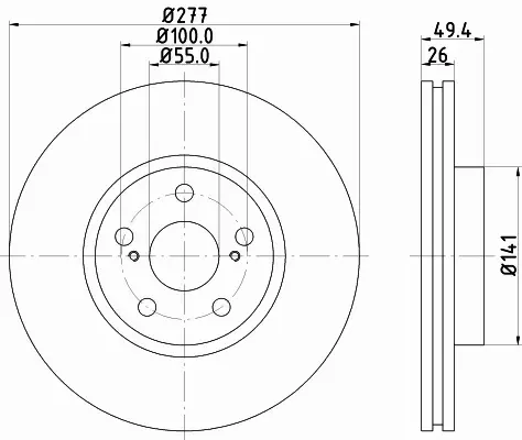 HELLA TARCZA HAMULCOWA 8DD 355 111-631 