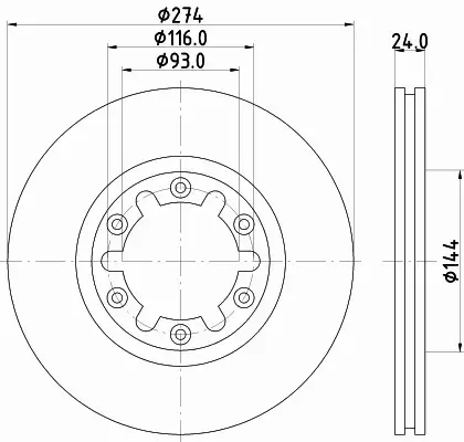 HELLA PAGID TARCZA HAMULCOWA 8DD 355 111-741 