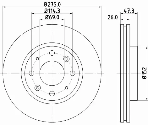 HELLA PAGID TARCZA HAMULCOWA 8DD 355 111-781 