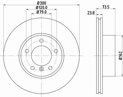 HELLA TARCZA HAMULCOWA 8DD 355 128-421 