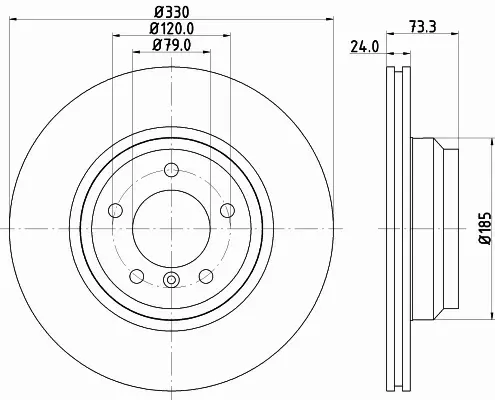 HELLA PAGID TARCZA HAMULCOWA 8DD 355 111-941 