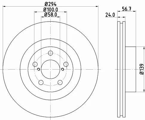 HELLA PAGID TARCZA HAMULCOWA 8DD 355 112-051 