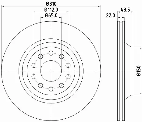 HELLA TARCZA HAMULCOWA 8DD 355 128-451 