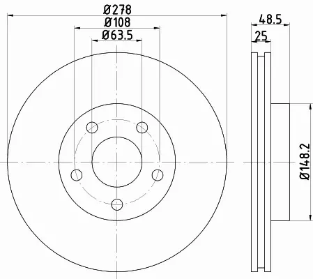 HELLA PAGID TARCZA HAMULCOWA 8DD 355 112-171 