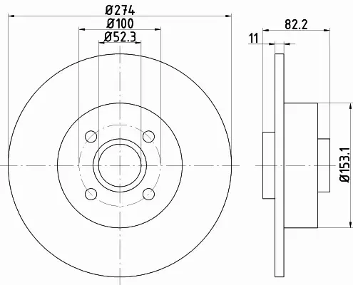 HELLA TARCZA HAMULCOWA 8DD 355 112-211 