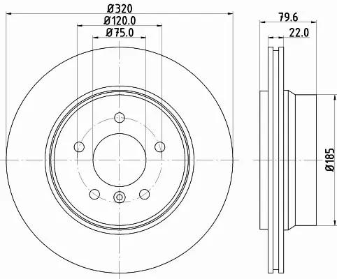 HELLA TARCZA HAMULCOWA 8DD 355 128-491 