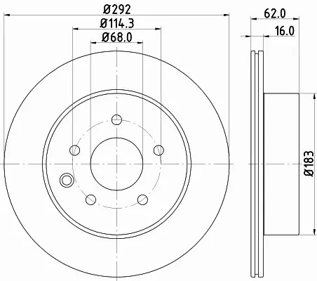 HELLA TARCZA HAMULCOWA 8DD 355 118-711 