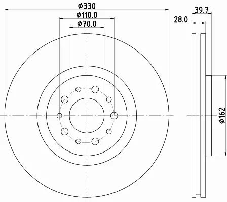 HELLA PAGID TARCZA HAMULCOWA 8DD 355 118-751 