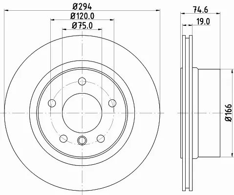 HELLA PAGID TARCZA HAMULCOWA 8DD 355 128-511 