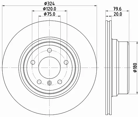 HELLA PAGID TARCZA HAMULCOWA 8DD 355 128-531 