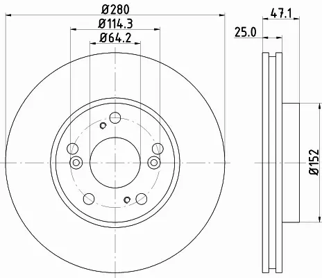 HELLA PAGID TARCZA HAMULCOWA 8DD 355 118-761 