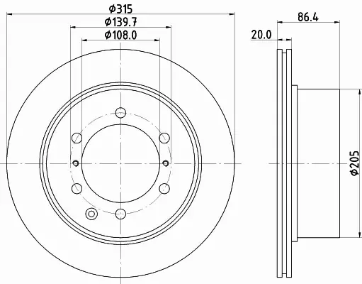 HELLA PAGID TARCZA HAMULCOWA 8DD 355 118-141 