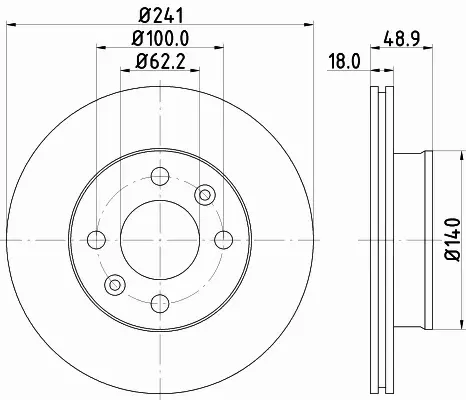 HELLA TARCZA HAMULCOWA 8DD 355 112-791 