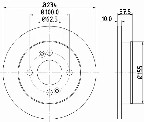 HELLA TARCZA HAMULCOWA 8DD 355 112-801 