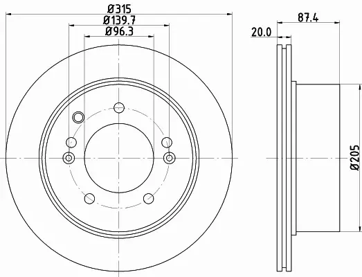 HELLA PAGID TARCZA HAMULCOWA 8DD 355 112-821 