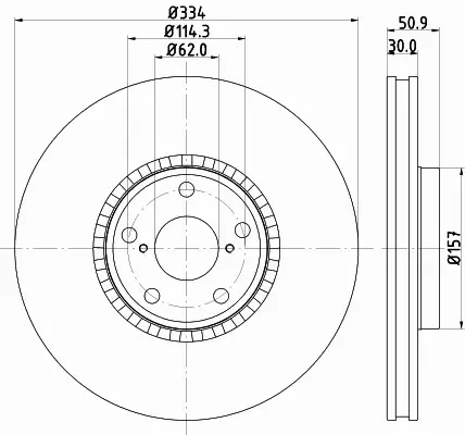 HELLA PAGID TARCZA HAMULCOWA 8DD 355 129-831 