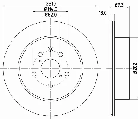 HELLA TARCZA HAMULCOWA 8DD 355 112-881 