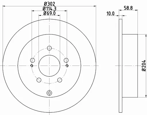 HELLA TARCZA HAMULCOWA 8DD 355 118-801 