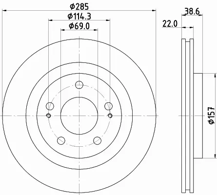 HELLA PAGID TARCZA HAMULCOWA 8DD 355 112-931 