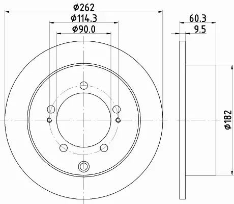 HELLA PAGID TARCZA HAMULCOWA 8DD 355 112-941 