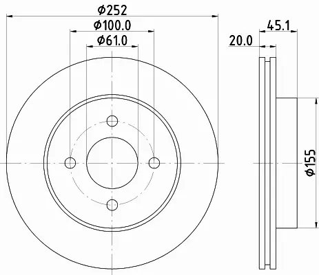 HELLA PAGID TARCZA HAMULCOWA 8DD 355 112-961 