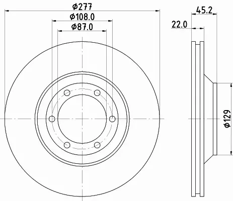 HELLA PAGID TARCZA HAMULCOWA 8DD 355 113-041 