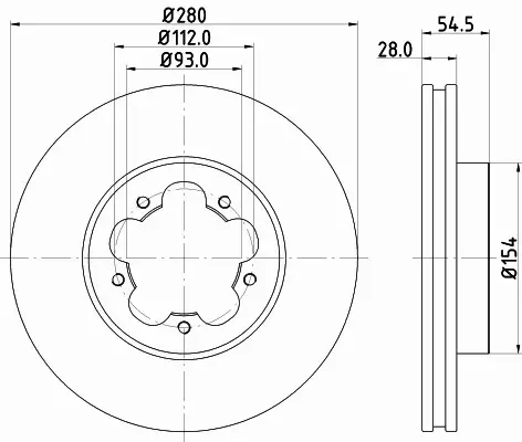 HELLA TARCZA HAMULCOWA 8DD 355 128-621 