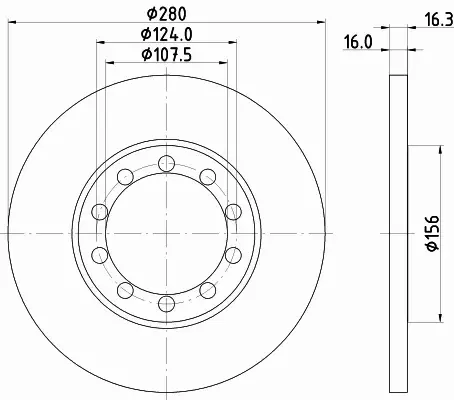 HELLA PAGID TARCZA HAMULCOWA 8DD 355 113-291 