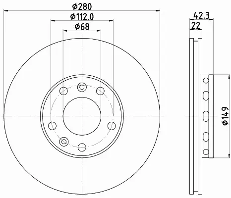 HELLA TARCZA HAMULCOWA 8DD 355 113-321 