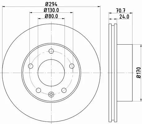 HELLA PAGID TARCZA HAMULCOWA 8DD 355 113-391 