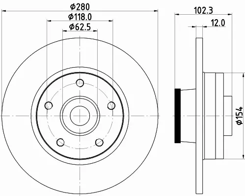 HELLA TARCZA HAMULCOWA 8DD 355 123-251 