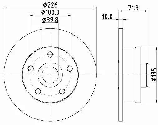 HELLA PAGID TARCZA HAMULCOWA 8DD 355 113-411 