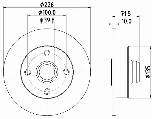 HELLA PAGID TARCZA HAMULCOWA 8DD 355 113-461 