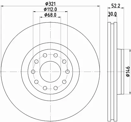 HELLA PAGID TARCZA HAMULCOWA 8DD 355 128-661 